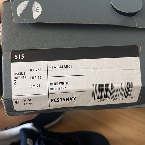 Kids New Balance 515 Sneakers Size 3 Wide - Picture 13 of 13